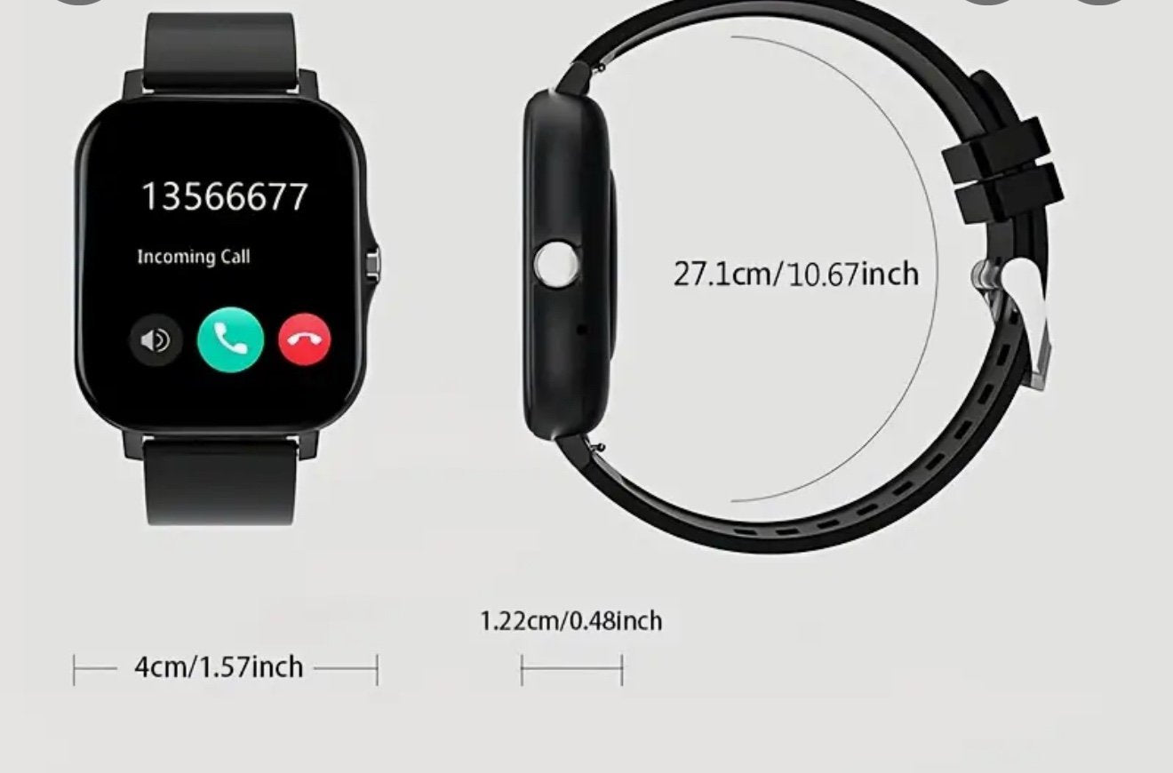 2025 Smartwatch Black Edition: Fitness Tracking, Notifications, Sleek Design