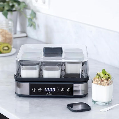 Lacor 69439 9-Pot Yogurt Maker Adjustable Temperature 25°C to 65°C