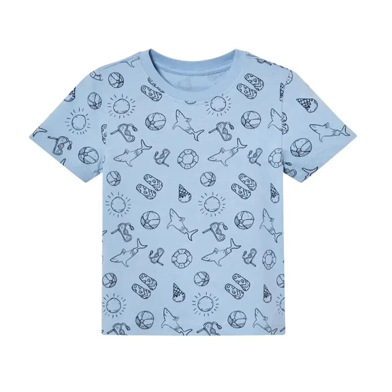 Lupilo Boys' Short Sleeve T-Shirt Cotton Round Neck
