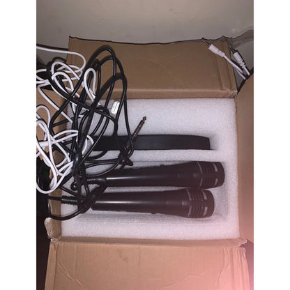 Rockjam Portable Bluetooth Karaoke Party Speaker with Dual Mics & Disco Lights - Gomix Brands Outlet