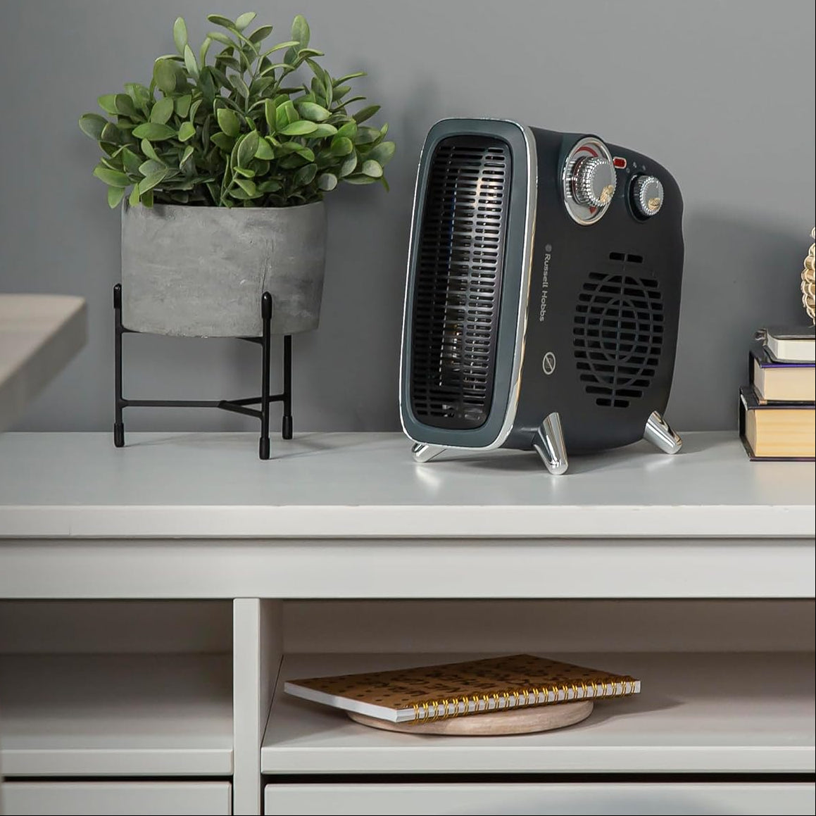 Russell Hobbs Fan Heater 1800W Grey