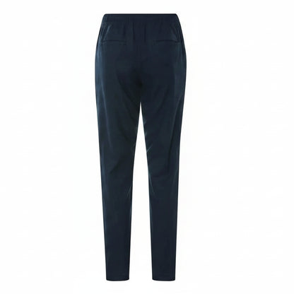 Livergy Men's Linen Blend Trousers Straight Fit Drawstring Pockets