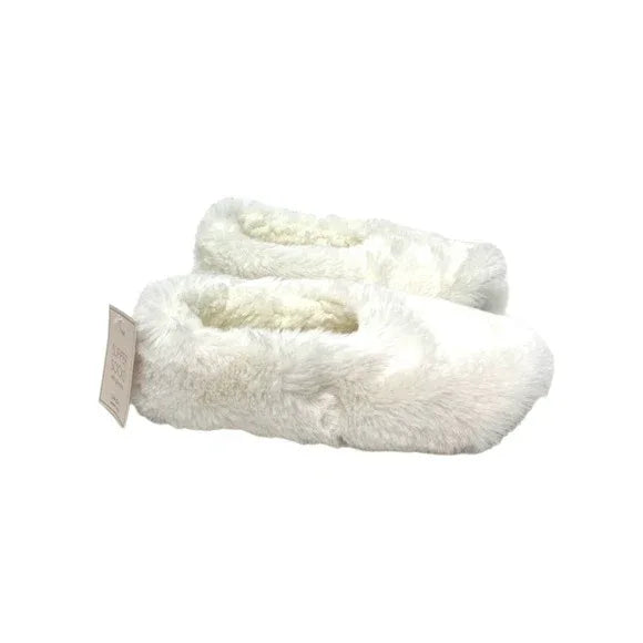 Target White Faux Fur Sherpa Slip-On Slipper Socks with Grippers - Gomix Brands Outlet