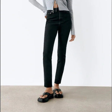 Zara ZW Women's High-Rise Slim Fit Skinny Leg Power Stretch Jeans