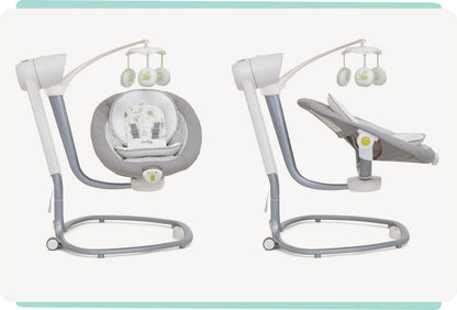 Joie Serina Swivel Multi-Motion Baby Swing - Portable Rocker, Vibration, Lullabies