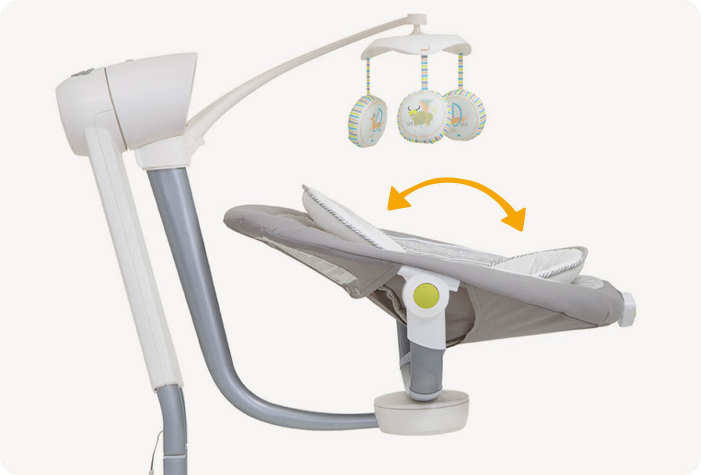 Joie Serina Swivel Multi-Motion Baby Swing - Portable Rocker, Vibration, Lullabies