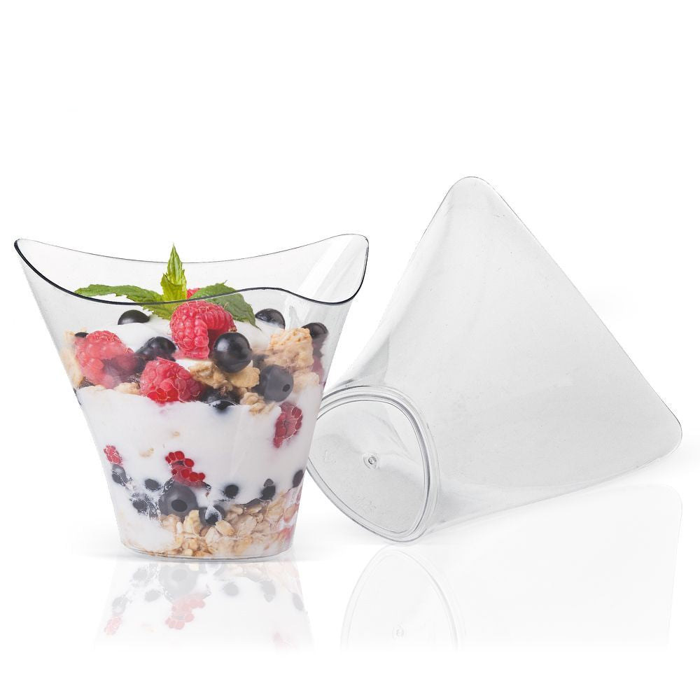 Europe-Pack 71C 100ml Clear Plastic Dessert Cup Single Wall PS