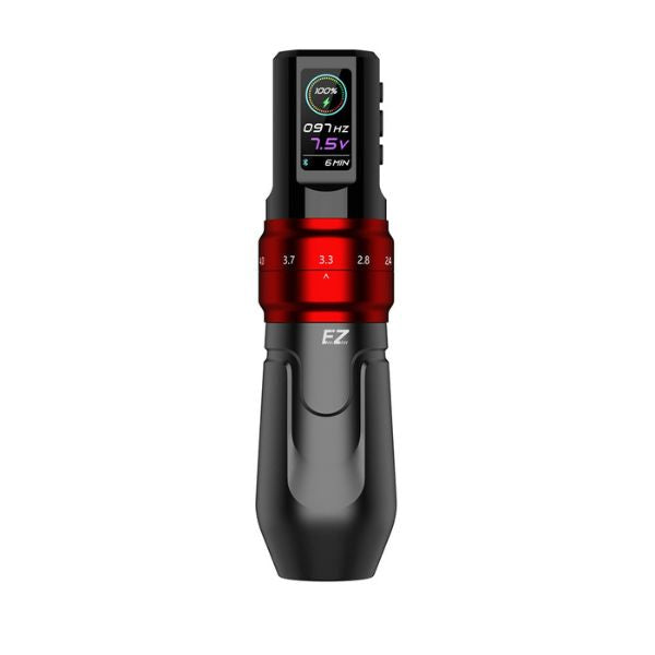 EZ P3 Pro Wireless Matte Red Tattoo Pen Adjustable Stroke