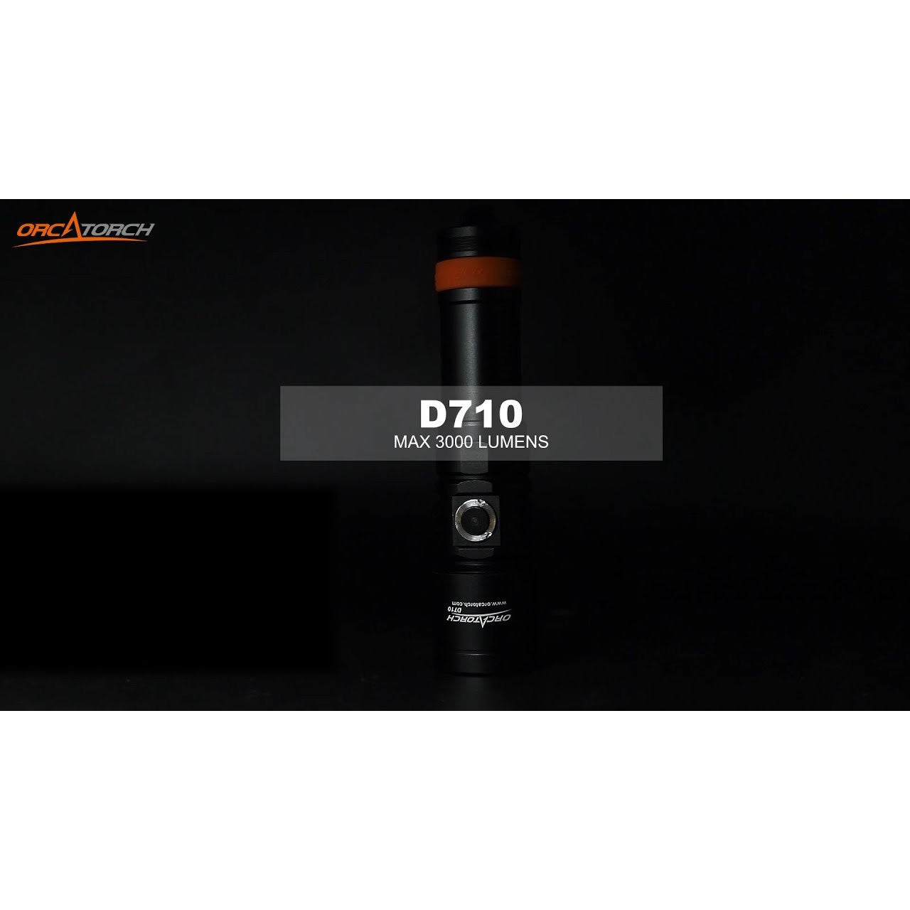 ORCATORCH D710 3000 Lumen USB-C Rechargeable Dive Light for Technical Recreational Diving