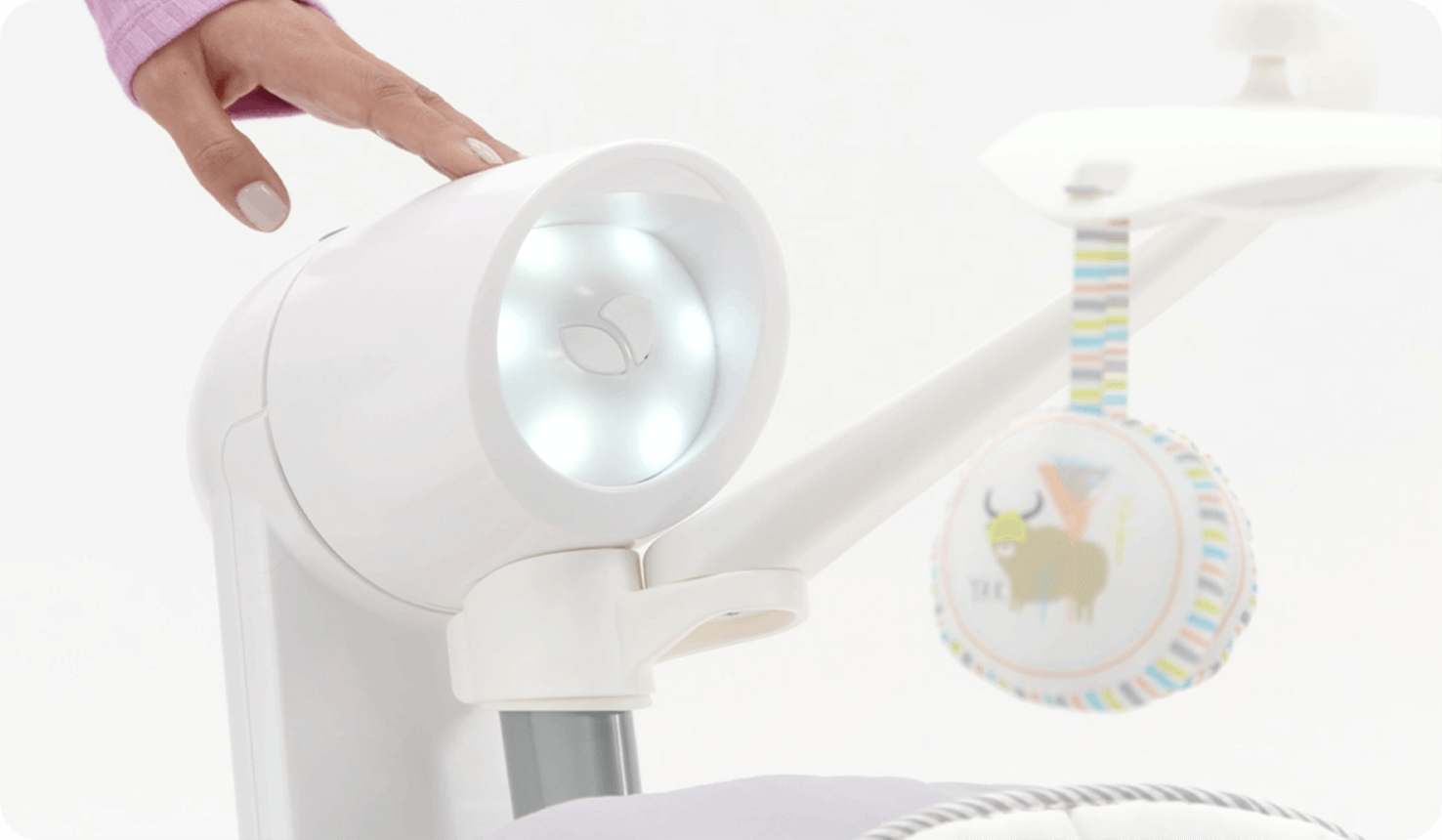 Joie Serina Swivel Multi-Motion Baby Swing - Portable Rocker, Vibration, Lullabies