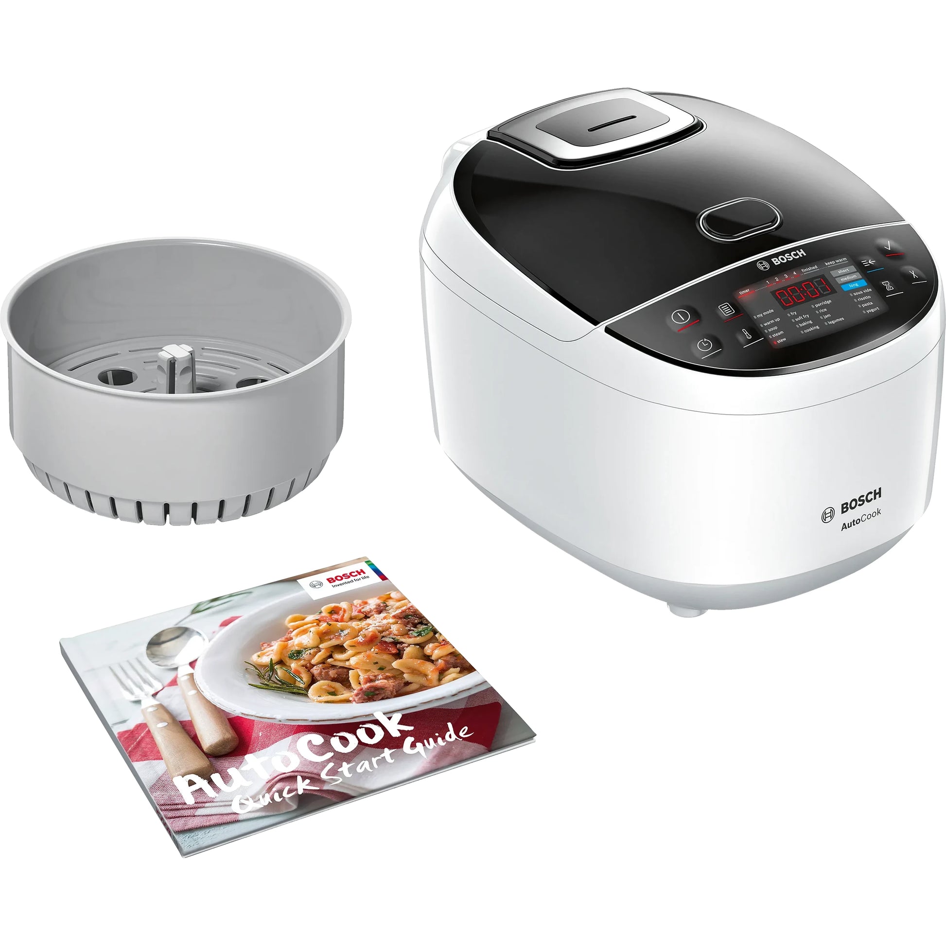 Bosch MUC11W12 Multicooker 5L Capacity 48 Preset Programs Non-Stick Bowl