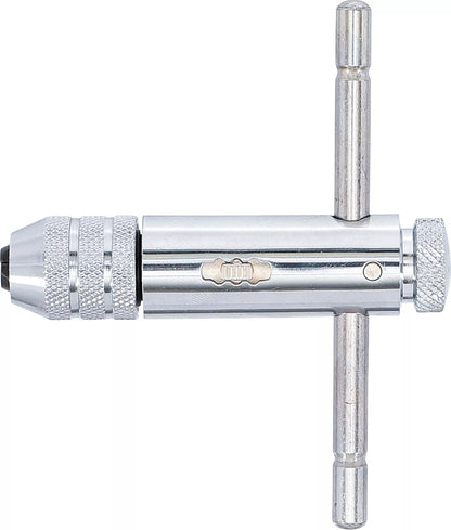 BGS TECHNIC 80mm Adjustable Ratchet Tap Wrench for Precision Thread Cutting