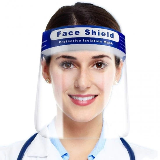 Full Face Protective Isolation Mask with Clear Visibility and Elastic Band
