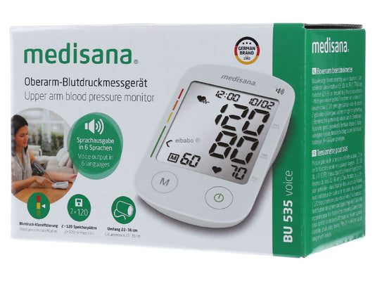 Medisana BU 535 VOICE Upper Arm Blood Pressure Monitor, Automatic, Accurate Readings