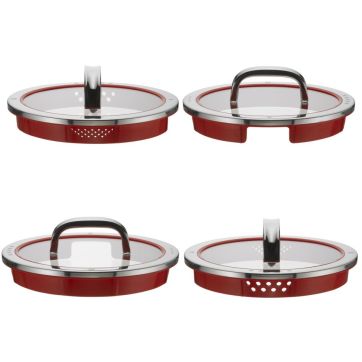 WMF Function 4 Stainless Steel High Casserole Pot, 6.3-inch, Versatile Lid