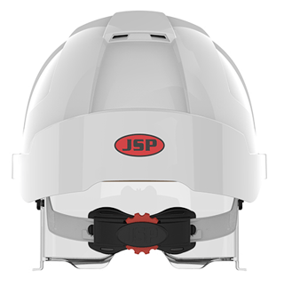 JSP EVO VISTAlens White/Smoke Vented Safety Helmet with Integrated Overspec