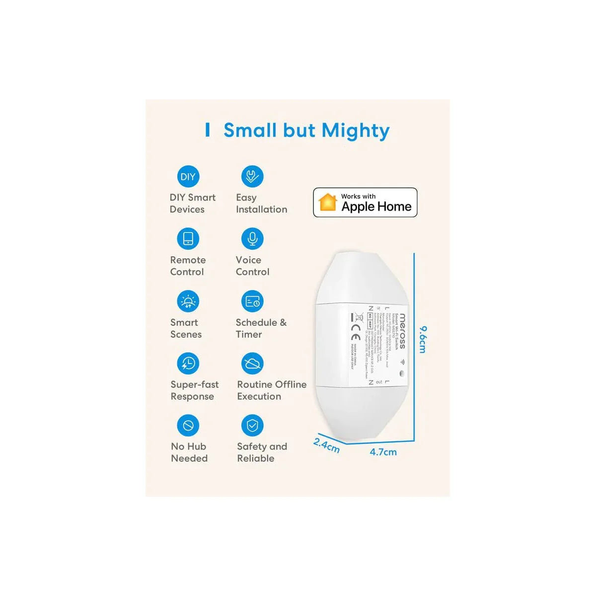 Meross Smart Wi-Fi DIY Switch MSS710HK for HomeKit Alexa Google Assistant - Gomix Brands Outlet