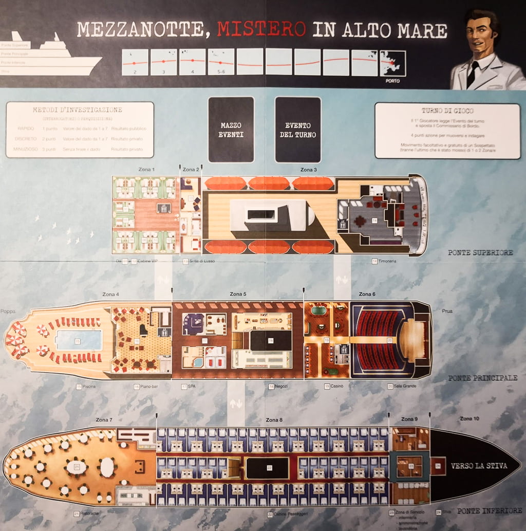Midnight Mystery High Sea Board Game: Immersive Detective Murder Investigation