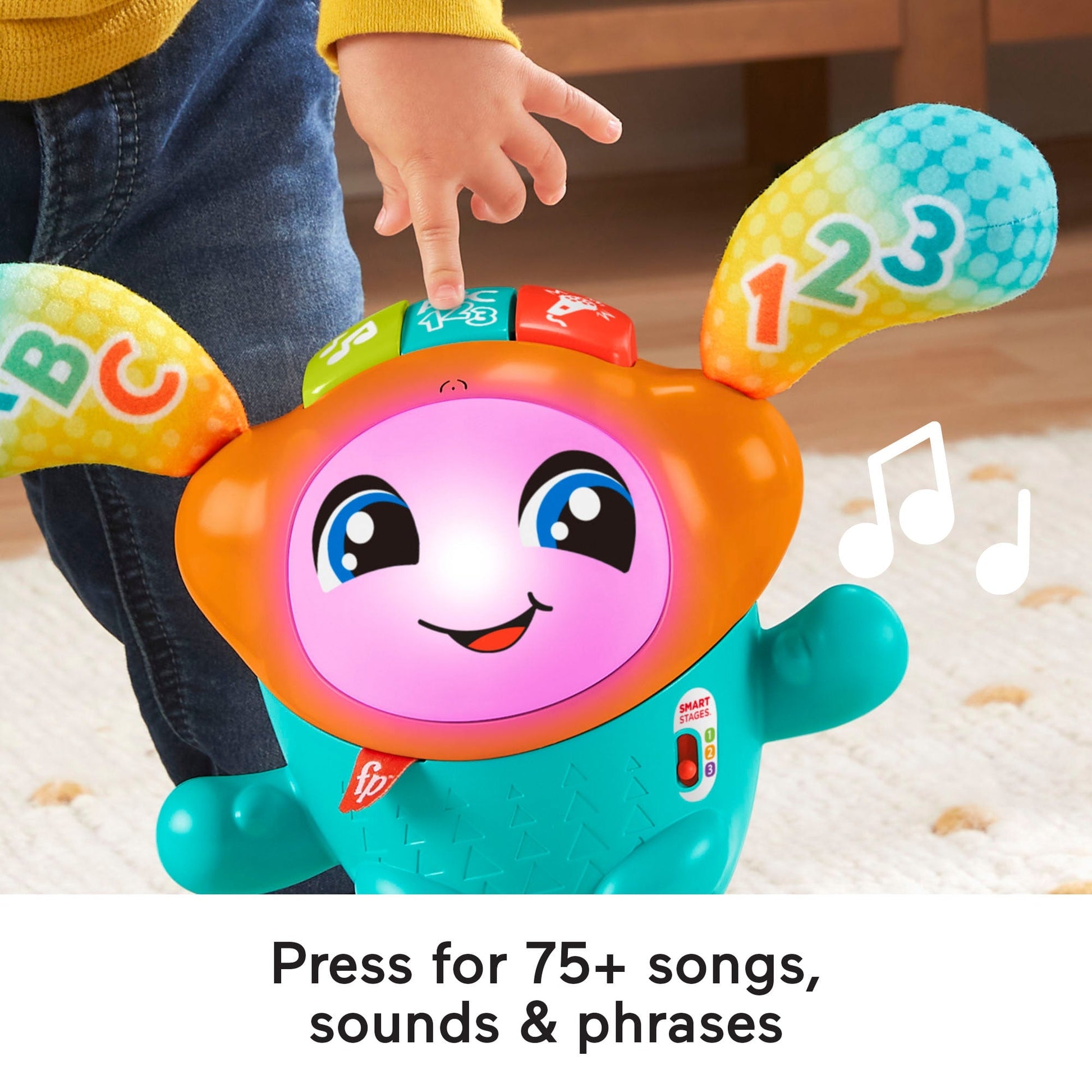 Fisher-Price DJ Bouncin' Beats Baby Learning Toy with Lights and Music