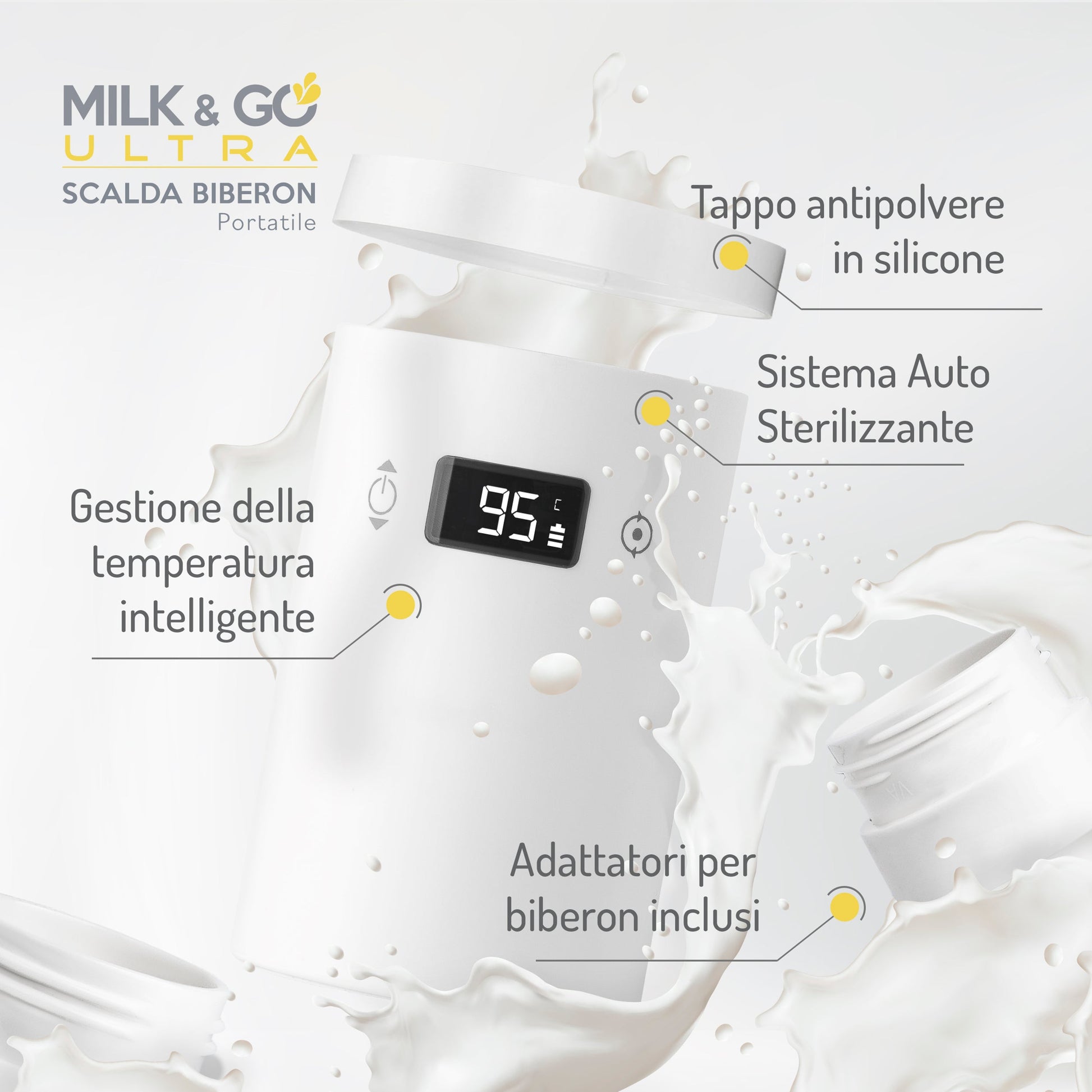 Milk & Go ULTRA Portable Battery-Powered Bottle Warmer for Travel