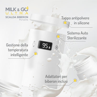 Milk & Go ULTRA Portable Battery-Powered Bottle Warmer for Travel