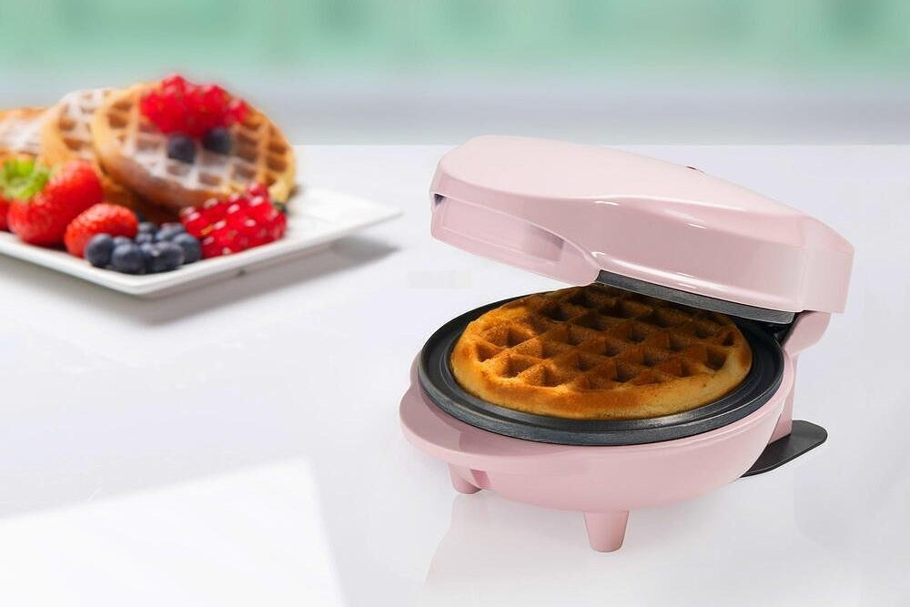 Bestron AMW500P Sweet Dreams Mini Waffle Maker 550W Pink