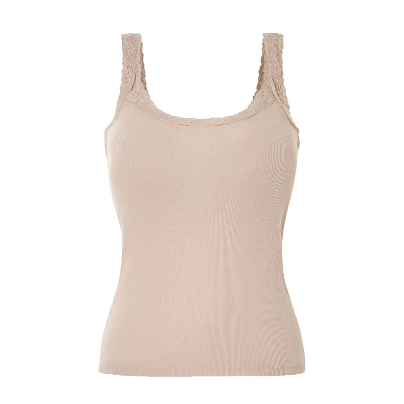 esmara Women's Ribbed Lace Top 3 Pack