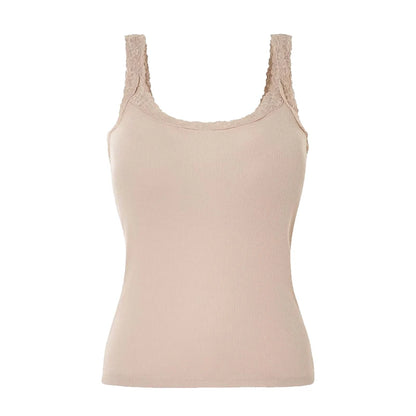 esmara Women's Ribbed Lace Top 3 Pack