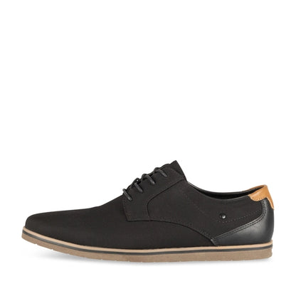 DENIM SIDE Men's Black Classic Slip-On Loafers Comfortable Casual Moccasins