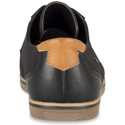 DENIM SIDE Men's Black Classic Slip-On Loafers Comfortable Casual Moccasins