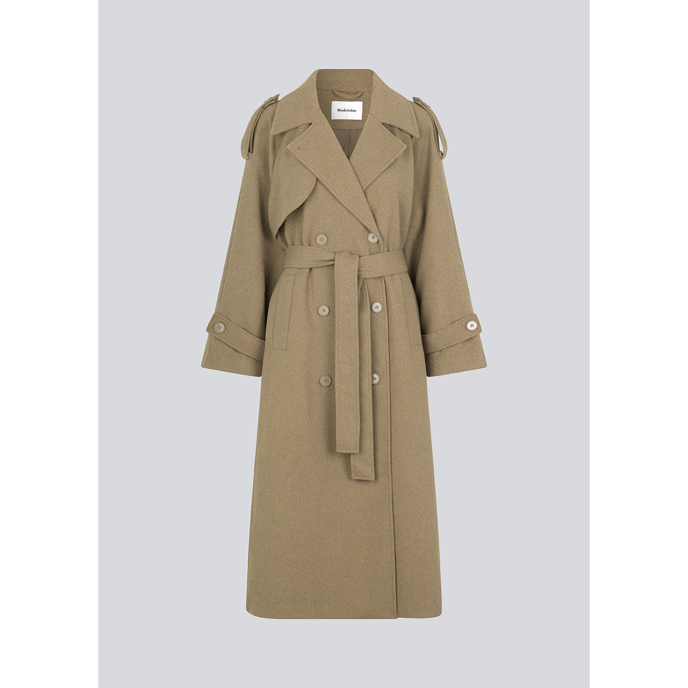 Modström BorakMD Dune Oversized Double-Breasted Women's Trench Coat