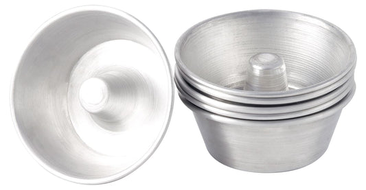 Patisse Aluminum Mini Savarin Molds Set of 6, 2.75-Inch Diameter, Oven Safe