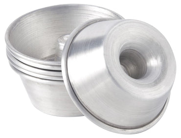 Patisse Aluminum Mini Savarin Molds Set of 6, 2.75-Inch Diameter, Oven Safe