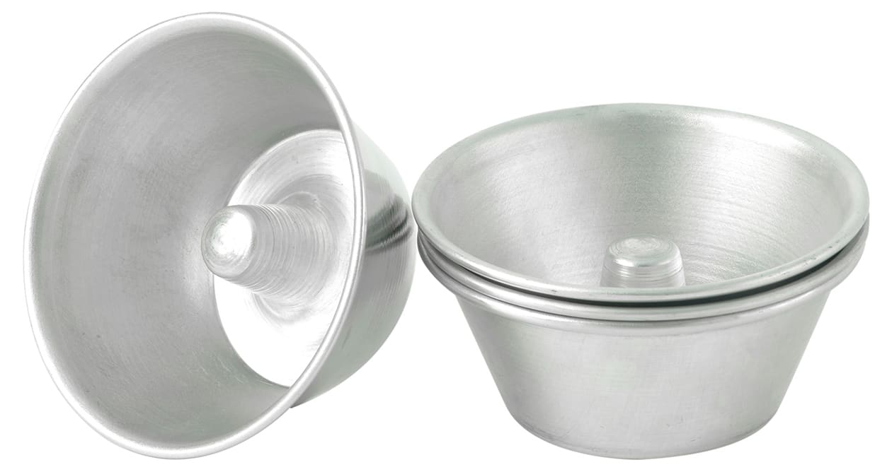 Patisse Aluminum Mini Savarin Molds Set of 6, 2.75-Inch Diameter, Oven Safe