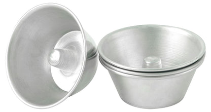 Patisse Aluminum Mini Savarin Molds Set of 6, 2.75-Inch Diameter, Oven Safe