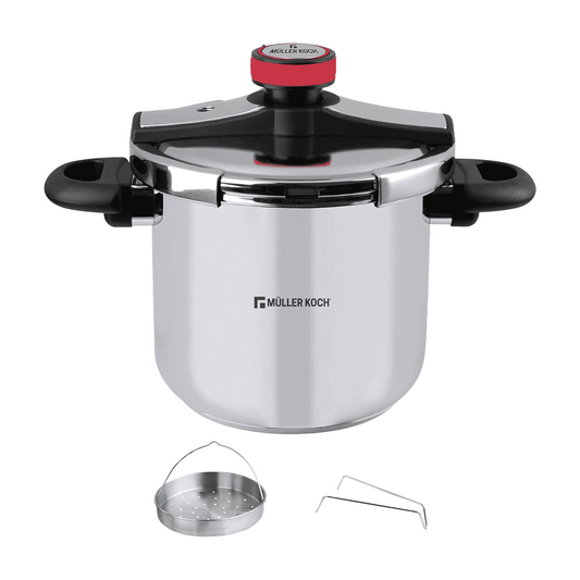 Muller Kitchen 10L Stainless Steel Pressure Cooker with Quick-Release Valve