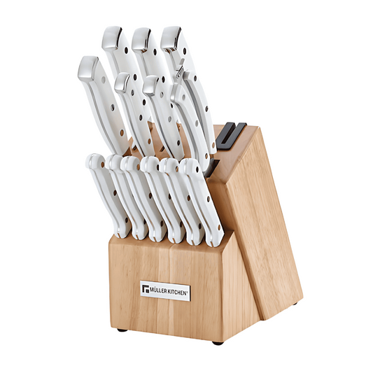Premium Muller Koch 15-Piece German Stainless Steel Knife Set