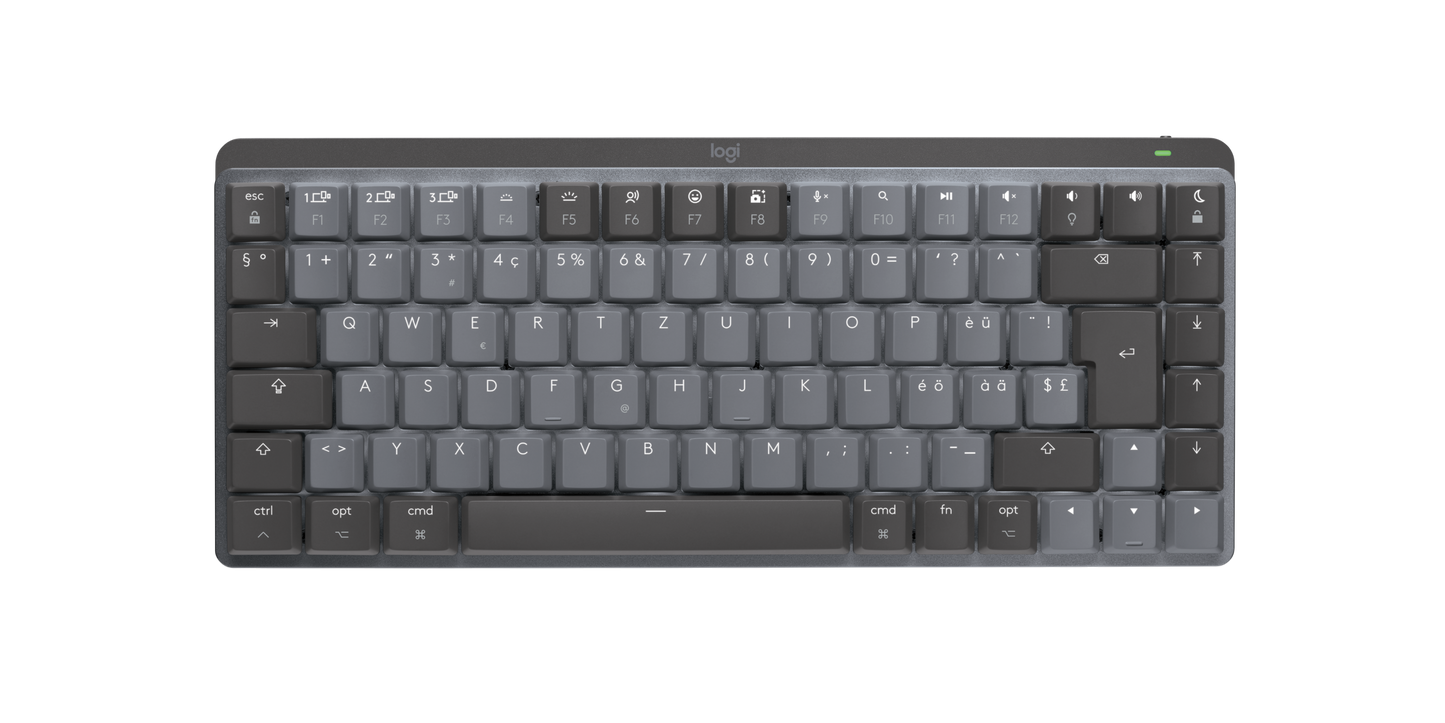 Logitech MX Mechanical Mini Mac Wireless Keyboard - Tactile Quiet, Backlit, Compact Design