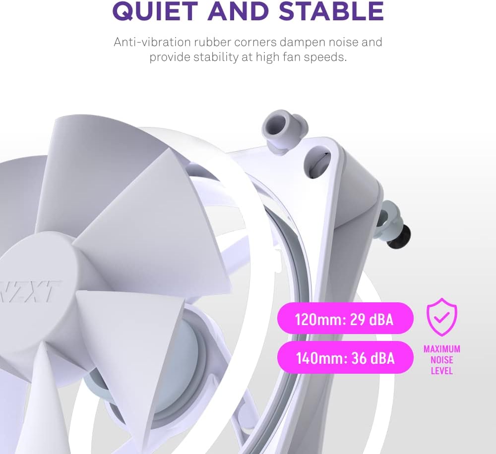 NZXT F120Q RF-Q12CR-W1 Quiet Airflow Fan 12V 0.28A