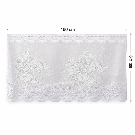 Elbersducke Floral Lace Bistro Curtain – Fabric