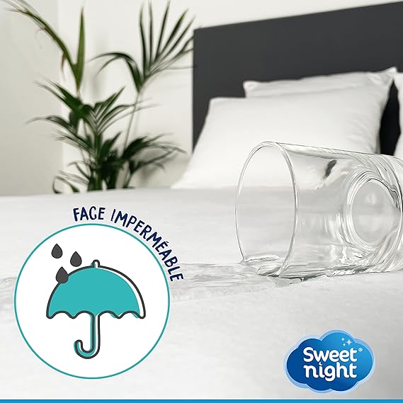 Sweetnight waterproof mattress Protector 140x190 cm Polyester Breathable Microventilated