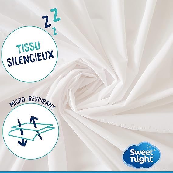 Sweetnight waterproof mattress Protector 140x190 cm Polyester Breathable Microventilated