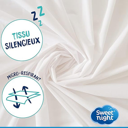 Sweetnight waterproof mattress Protector 140x190 cm Polyester Breathable Microventilated