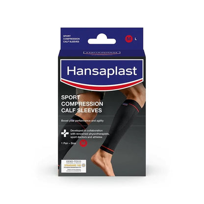 Hansaplast Sport Compression Calf Sleeves for Muscle Support