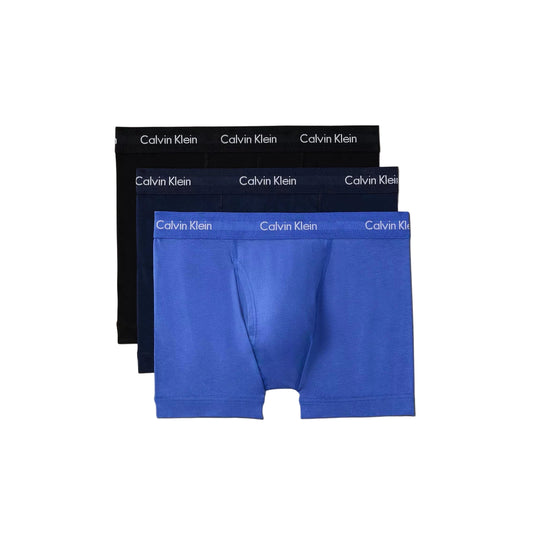 Men's Calvin Klein Cotton Stretch Trunks 3-Pack: Soft, Supportive, Wicking Comfort