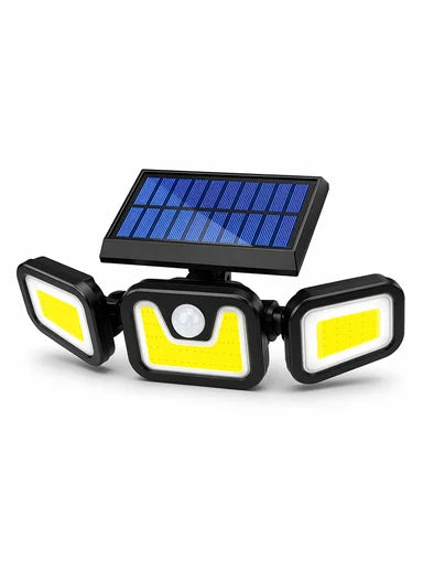 Triple-Head Solar Motion Sensor Light 1752B 103 COB LED 2400 mAh