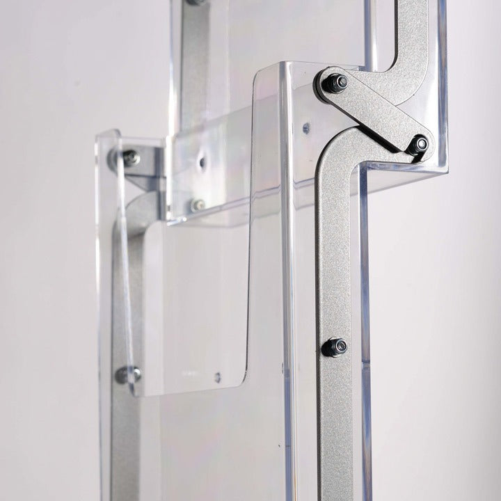 Newage Portable Zick-Zack Foldable Silver Indoor Brochure Holder
