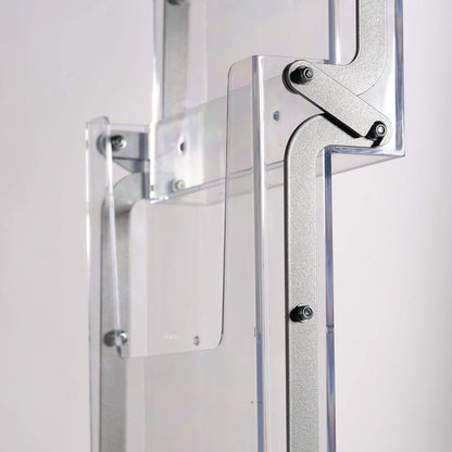 Newage Portable Zick-Zack Foldable Silver Indoor Brochure Holder