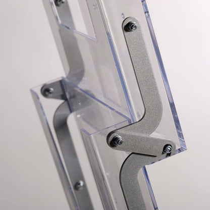 Newage Portable Zick-Zack Foldable Silver Indoor Brochure Holder