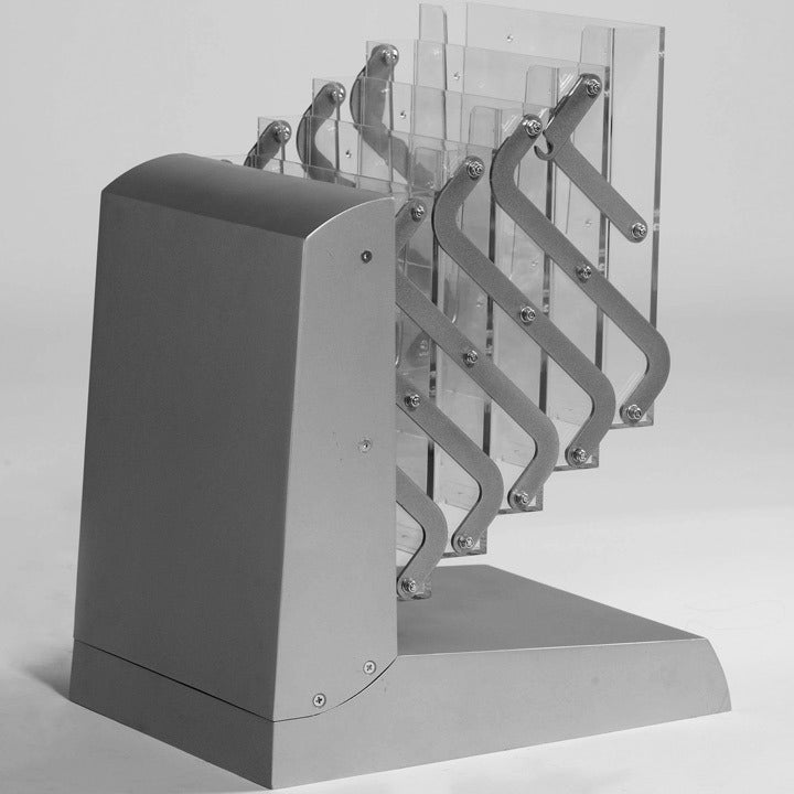 Newage Portable Zick-Zack Foldable Silver Indoor Brochure Holder